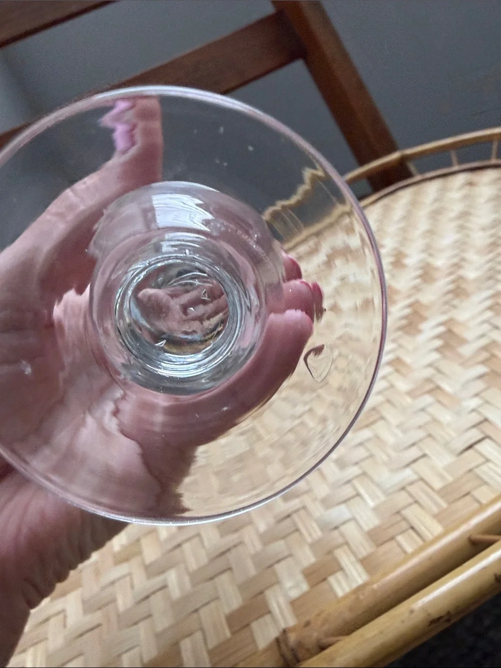 Clear Glass Pedestal Bud Vase with Ruffled Rim | Made in China | Cottage Farmhou